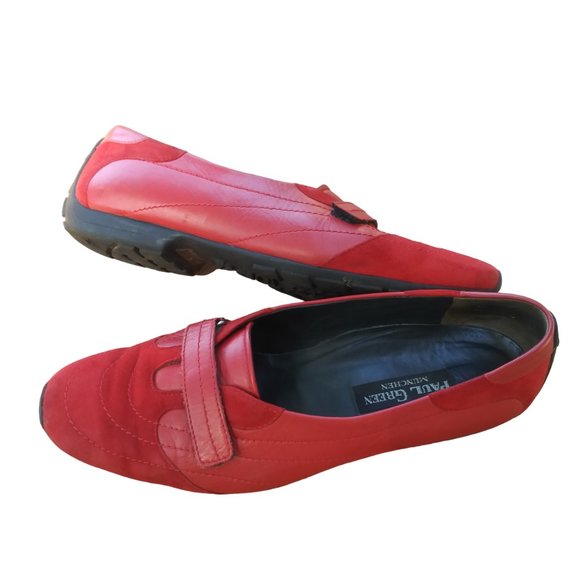Paul Green Shoes Paul Green Munchen Loafer Shoes Red Size 6 Us 85 Leather And Suede Poshmark